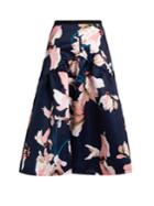 Erdem Malia Kayo Lily Print Duchess-satin Skirt