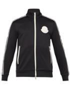 Matchesfashion.com Moncler - Rubberised Logo Patch Zip Through Track Jacket - Mens - Black