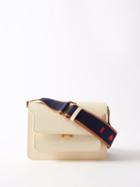Marni - Trunk Medium Web-strap Leather Cross-body Bag - Womens - Cream Multi