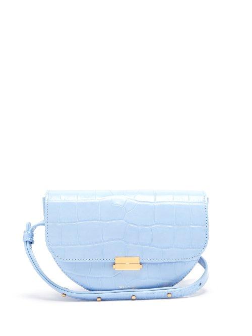Matchesfashion.com Wandler - Anna Crocodile Effect Leather Belt Bag - Womens - Light Blue