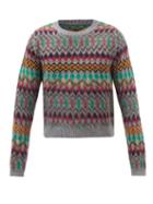 Maison Margiela - Four-stitches Fair Isle Felted-wool Sweater - Mens - Grey