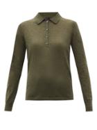Nili Lotan - Cashmere Polo Sweater - Womens - Khaki
