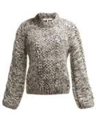 Matchesfashion.com Ganni - Julliard Wool And Mohair Blend Sweater - Womens - Grey
