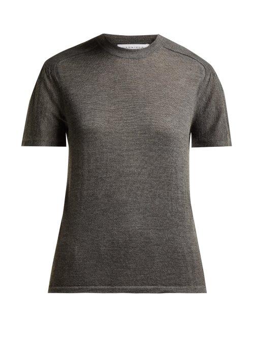 Matchesfashion.com Gabriela Hearst - Bravo Cashmere And Silk Blend Knitted Top - Womens - Dark Grey