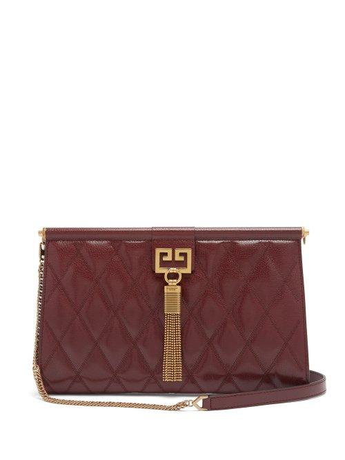Matchesfashion.com Givenchy - Gem Medium Quilted Leather Bag - Womens - Burgundy