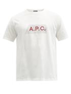 Mens Rtw A.p.c. - Garry Logo-print Cotton-jersey T-shirt - Mens - White