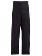 Matchesfashion.com Jacquemus - Revers Wide Leg Wool Trousers - Womens - Navy