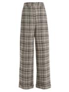 Off-white Tomboy Galles High-rise Wide-leg Checked Trousers