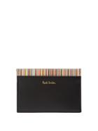 Paul Smith Striped-print Leather Cardholder