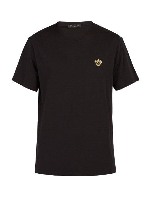 Matchesfashion.com Versace - Medusa Logo T Shirt - Mens - Black