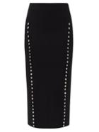 Matchesfashion.com Altuzarra - Marilla Buttoned-seam Ribbed Pencil Skirt - Womens - Black