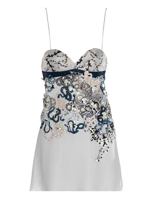 Mary Katrantzou Fidi Embellished Babydoll Dress