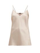 Matchesfashion.com Joseph - Clea Silk-charmeuse Cami Top - Womens - Light Grey