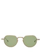 Matchesfashion.com Jacques Marie Mage - Fontana Round Titanium Sunglasses - Mens - Gold