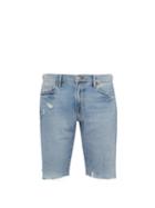 Matchesfashion.com Frame - L'homme Cut Off Denim Shorts - Mens - Light Blue