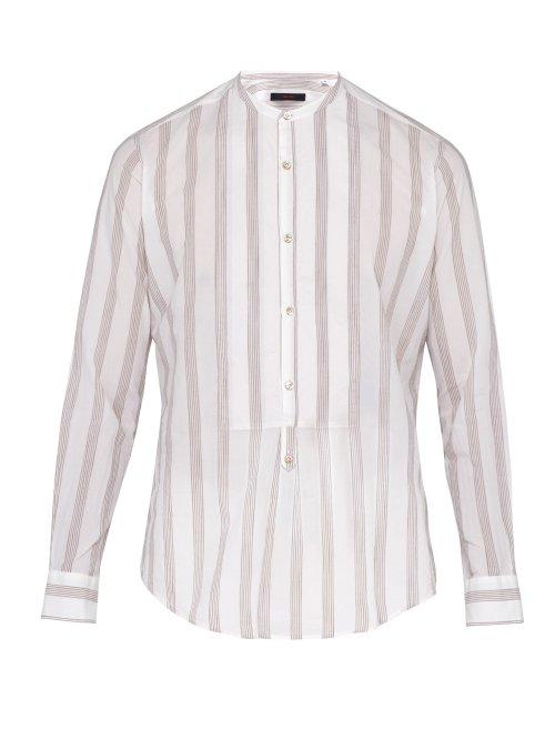 Matchesfashion.com The Gigi - Shedir Striped Cotton Shirt - Mens - Beige