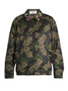 Muveil Embellished-collar Camouflage-print Sateen Jacket