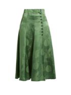 Rosie Assoulin A-line Satin Midi Skirt