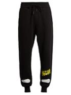 Off-white Spray-paint Print Cotton-jersey Track Pants