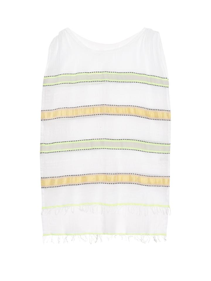 Lemlem Addis Multi-stripe Capped-sleeves Cover-up