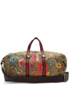 Gucci Floral-print Web-striped Duffle Bag