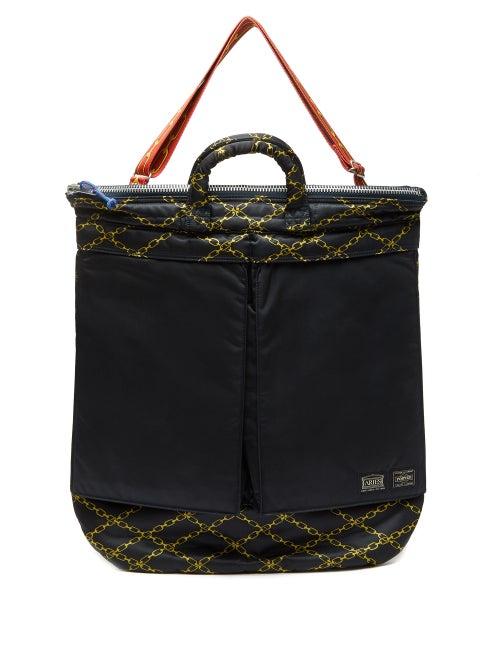 Matchesfashion.com Aries - X Porter Chain-print Padded Tote Bag - Womens - Black Multi