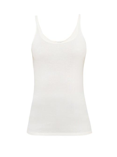 Lemaire - Scoop-neck Jersey Tank Top - Womens - White