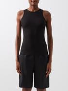 Albus Lumen - Round-neck Jersey Tank Top - Womens - Black