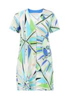 Matchesfashion.com Emilio Pucci - Bes-print Cotton-blend Terry Mini Dress - Womens - Green Print
