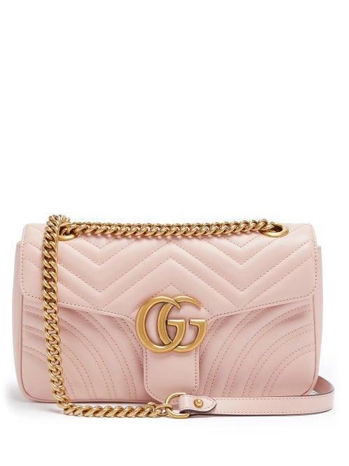 Matchesfashion.com Gucci - Gg Marmont Mini Quilted-leather Shoulder Bag - Womens - Light Pink