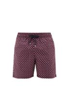 Matchesfashion.com Derek Rose - Tropez 7 Geometric-print Technical Swim Shorts - Mens - Red Multi