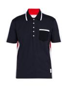 Thom Browne Panelled Cotton-jersey Polo Shirt