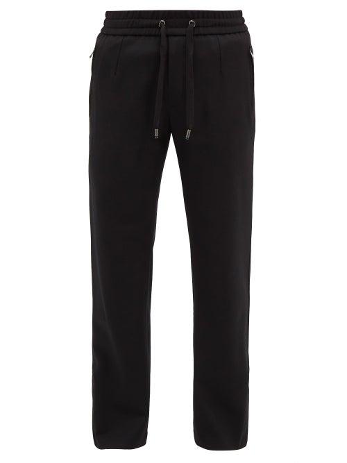 Dolce & Gabbana - Drawstring-waist Wool-blend Trousers - Mens - Black