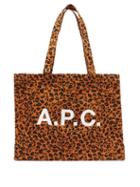 Matchesfashion.com A.p.c. - Diane Logo And Leopard-print Canvas Tote Bag - Womens - Leopard