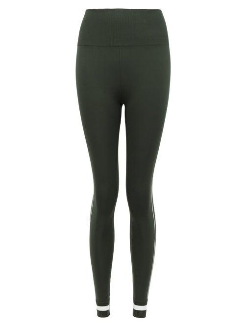 Matchesfashion.com The Upside - Freedom Side-stripe Stretch-jersey Leggings - Womens - Dark Green