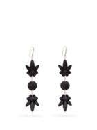 Matchesfashion.com Isabel Marant - Floral Drop Earrings - Womens - Black