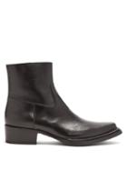 Matchesfashion.com Acne Studios - Bruno Leather Western Boots - Mens - Black