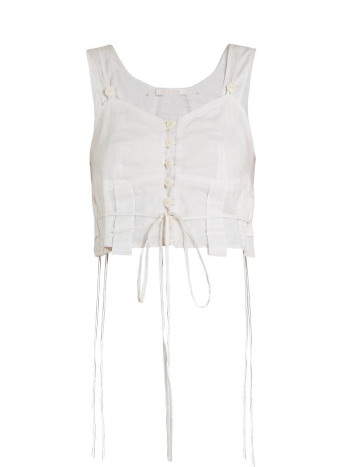 Chloé Sweetheart-neck Voile Cami Top