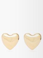 Annika Inez - Voluptuous Heart 14kt Gold-filled Earrings - Womens - Yellow Gold