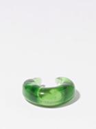 Annika Inez - Billow Glass Single Ear Cuff - Womens - Green