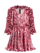 Matchesfashion.com Romance Was Born - Psychedelic Vine Pliss Satin Mini Dress - Womens - Pink Multi