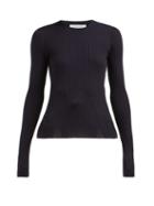 Matchesfashion.com Gabriela Hearst - Browning Ribbed Cashmere Blend Sweater - Womens - Navy
