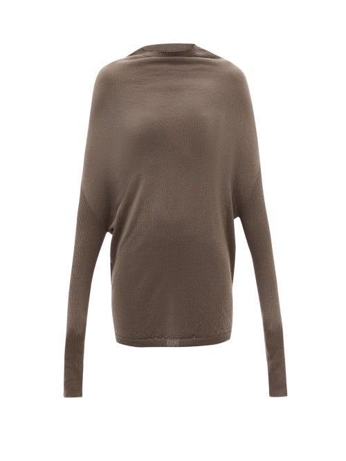 Rick Owens - Crate Ruched Cashmere Sweater - Womens - Grey
