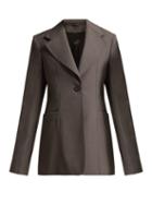 Matchesfashion.com Lemaire - Single Breasted Wool Blazer - Womens - Grey