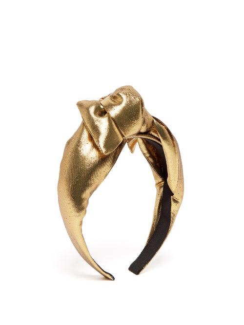 Matchesfashion.com Benot Missolin - Berthe Knotted Headband - Womens - Gold