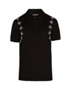Matchesfashion.com Neil Barrett - Military Cotton Piqu Polo Shirt - Mens - Black White
