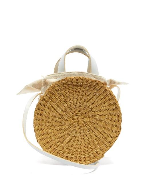 Matchesfashion.com Muu - Rosie Straw Basket Bag - Womens - White Multi