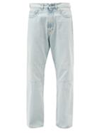 Our Legacy - Third Cut Panelled Straight-leg Jeans - Mens - Light Blue