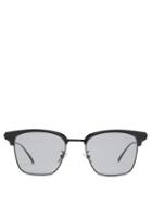 Matchesfashion.com Bottega Veneta - Square Metal Sunglasses - Mens - Black