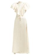 Matchesfashion.com Preen By Thornton Bregazzi - Imogene Jacquard Dress - Womens - Ivory
